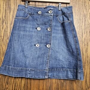 White House Black Market jean skirt  bottom A line mini size 8